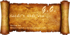 Galát Olívia névjegykártya